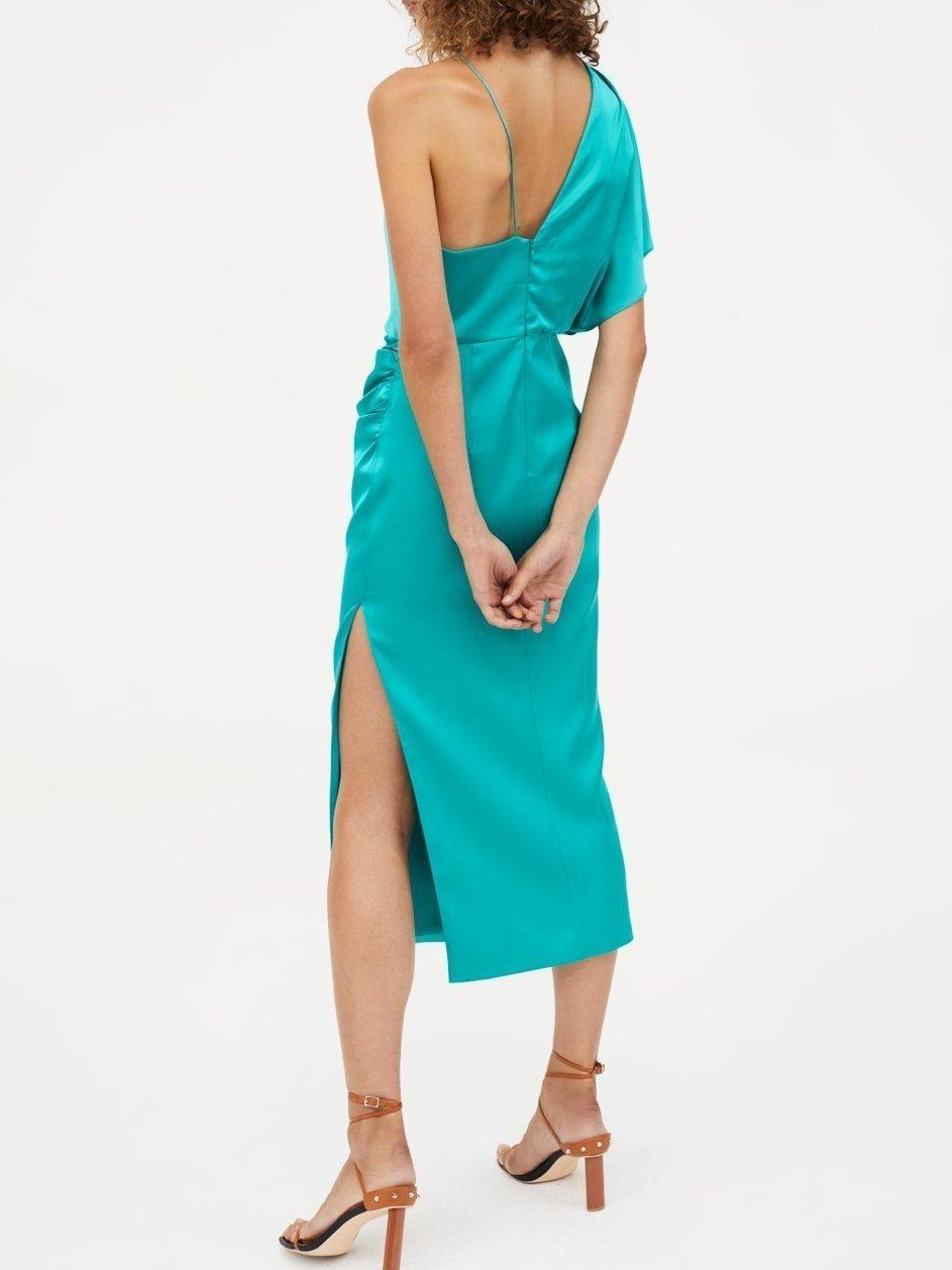 MANNING CARTELL 6MIAMI HEAT OFF THE SHOULDER DRESS TURQUOISE SIZE 6 photo 4