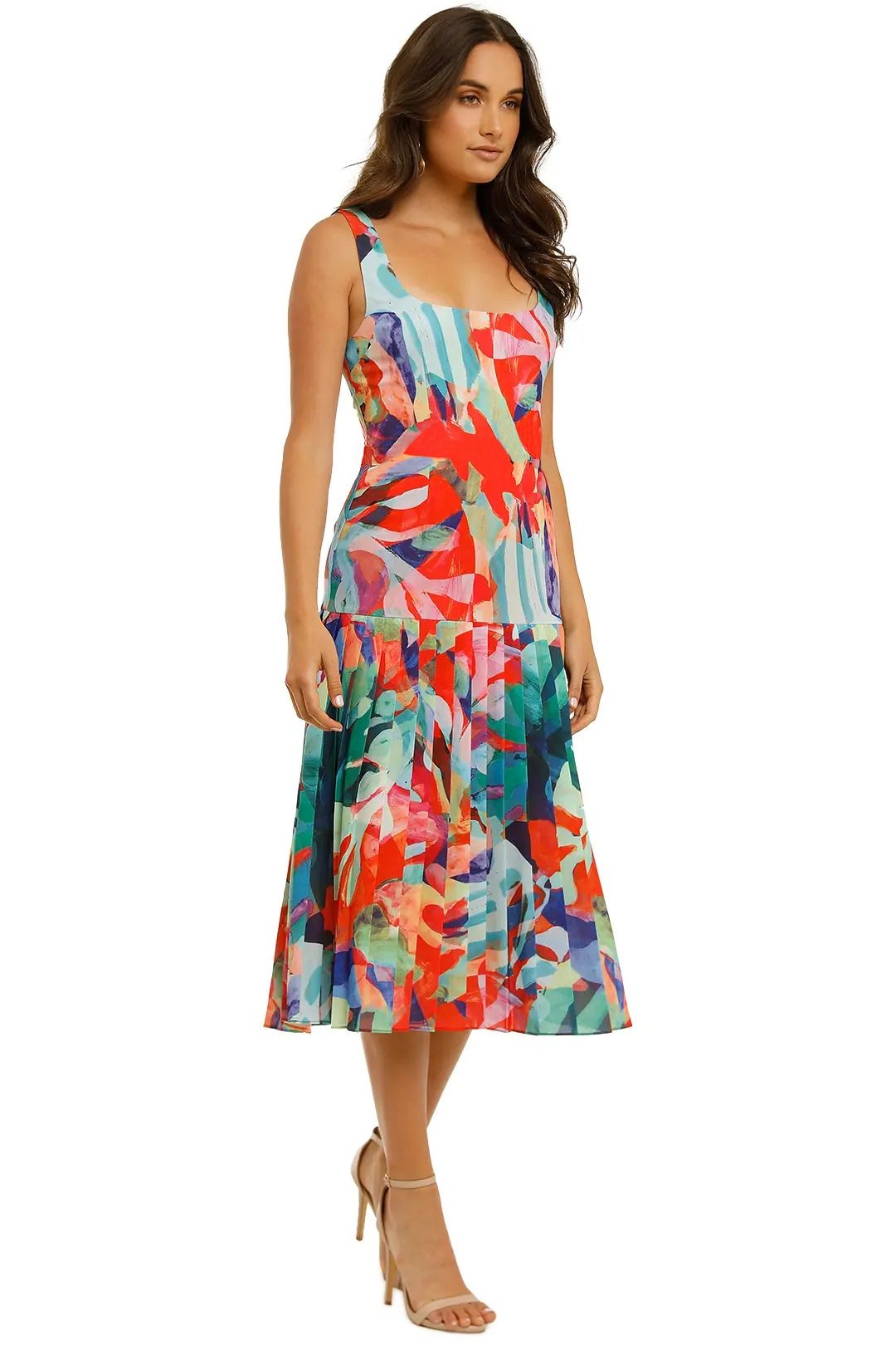 Miami Nights Midi Dress - Miami Print photo 2
