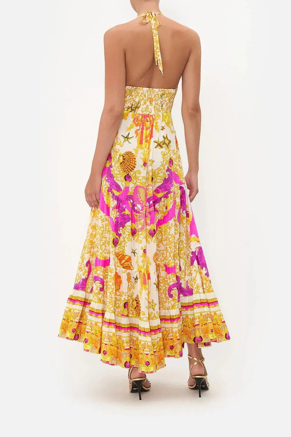 Camilla Tie Front Tiered Dress Multi-colored Size Small / AU 8 photo 2