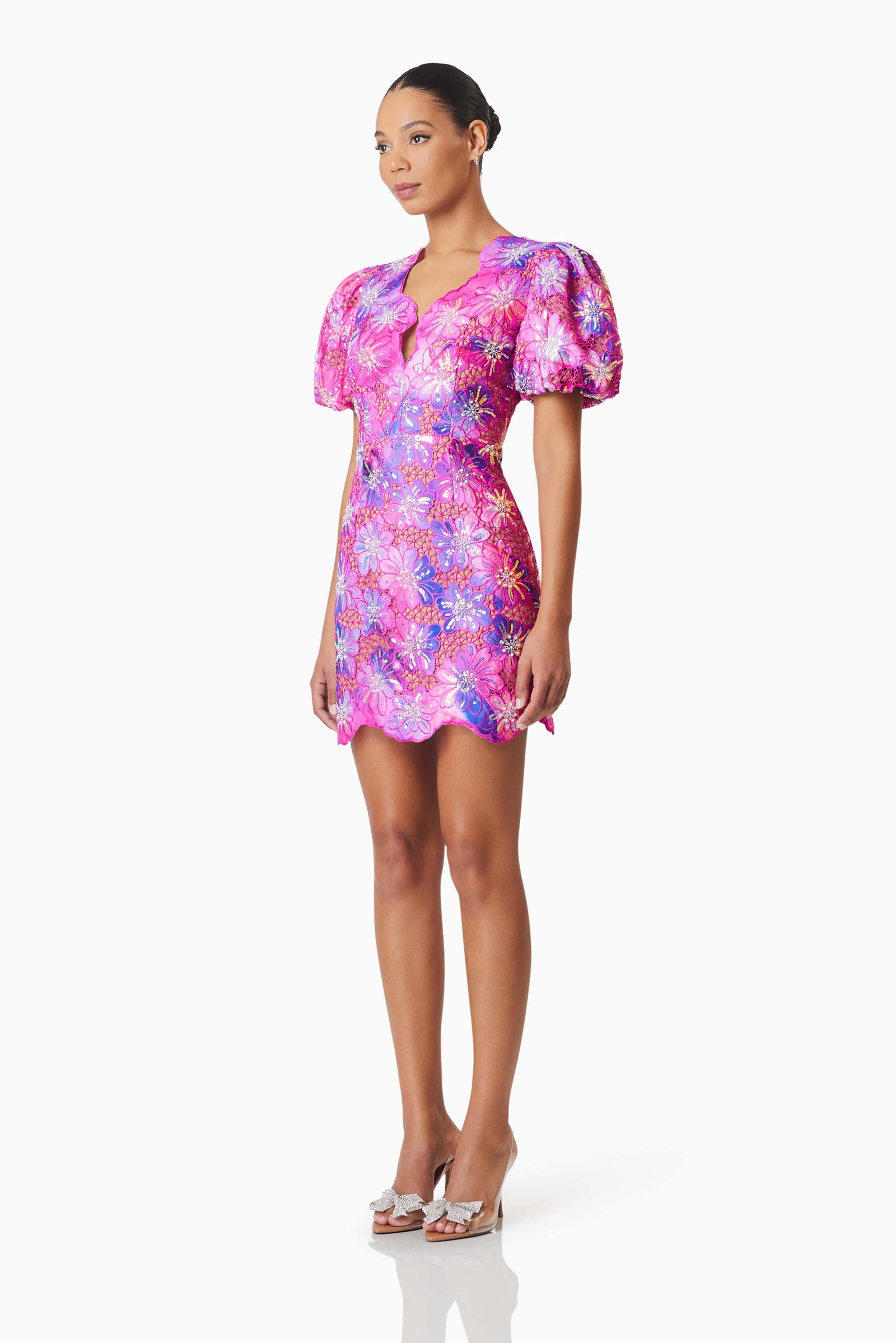 ELLIATT ABRIELLE MINI DRESS - PURPLE MULTI photo 5