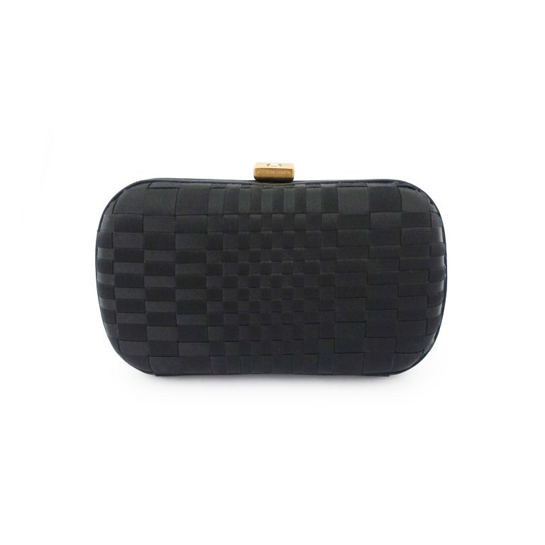 Bottega Veneta Black Satin Clutch photo 3