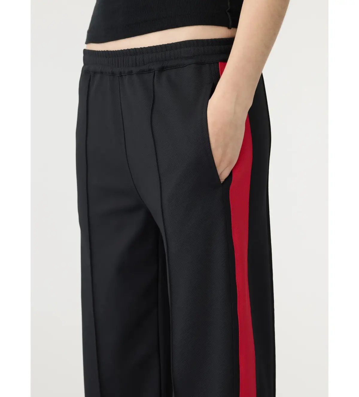 Bassike Twill Stripe Detail Pants Black Size M / AU 10 photo 3
