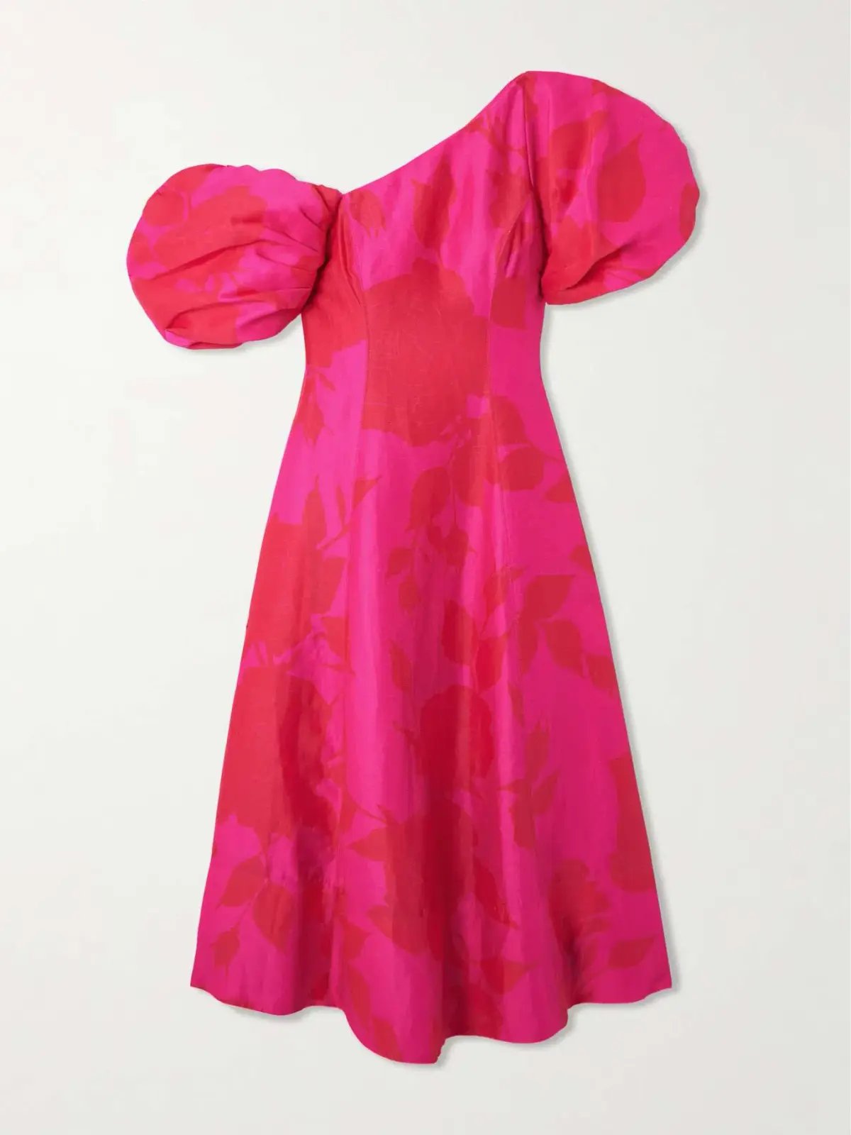 Aje Arista Tulip Sleeve Midi Dress Florescent Rose Pink Size AU 6 photo 4