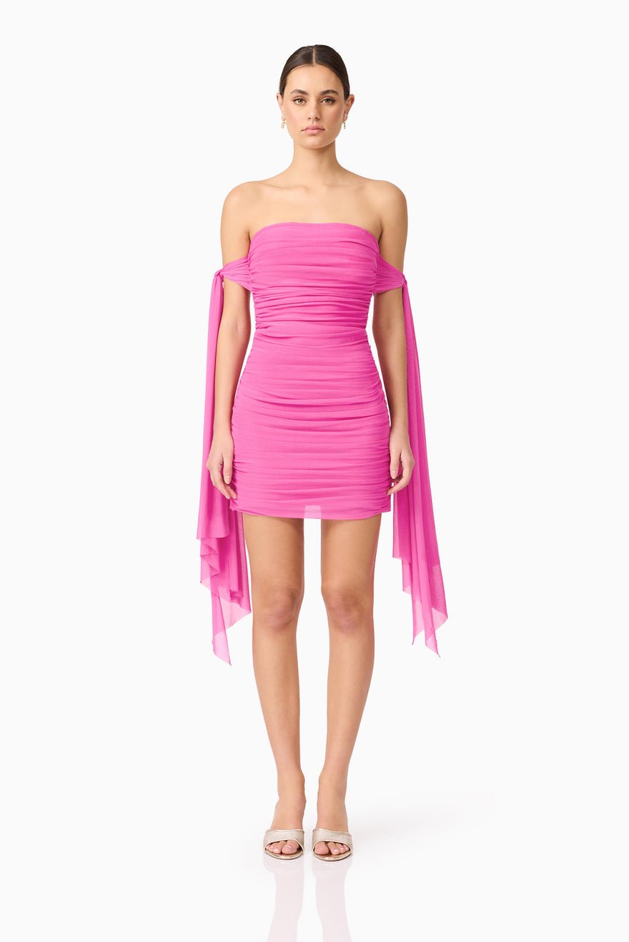Elliatt Celina Off Shoulder Mini Dress - Hot Pink photo 3