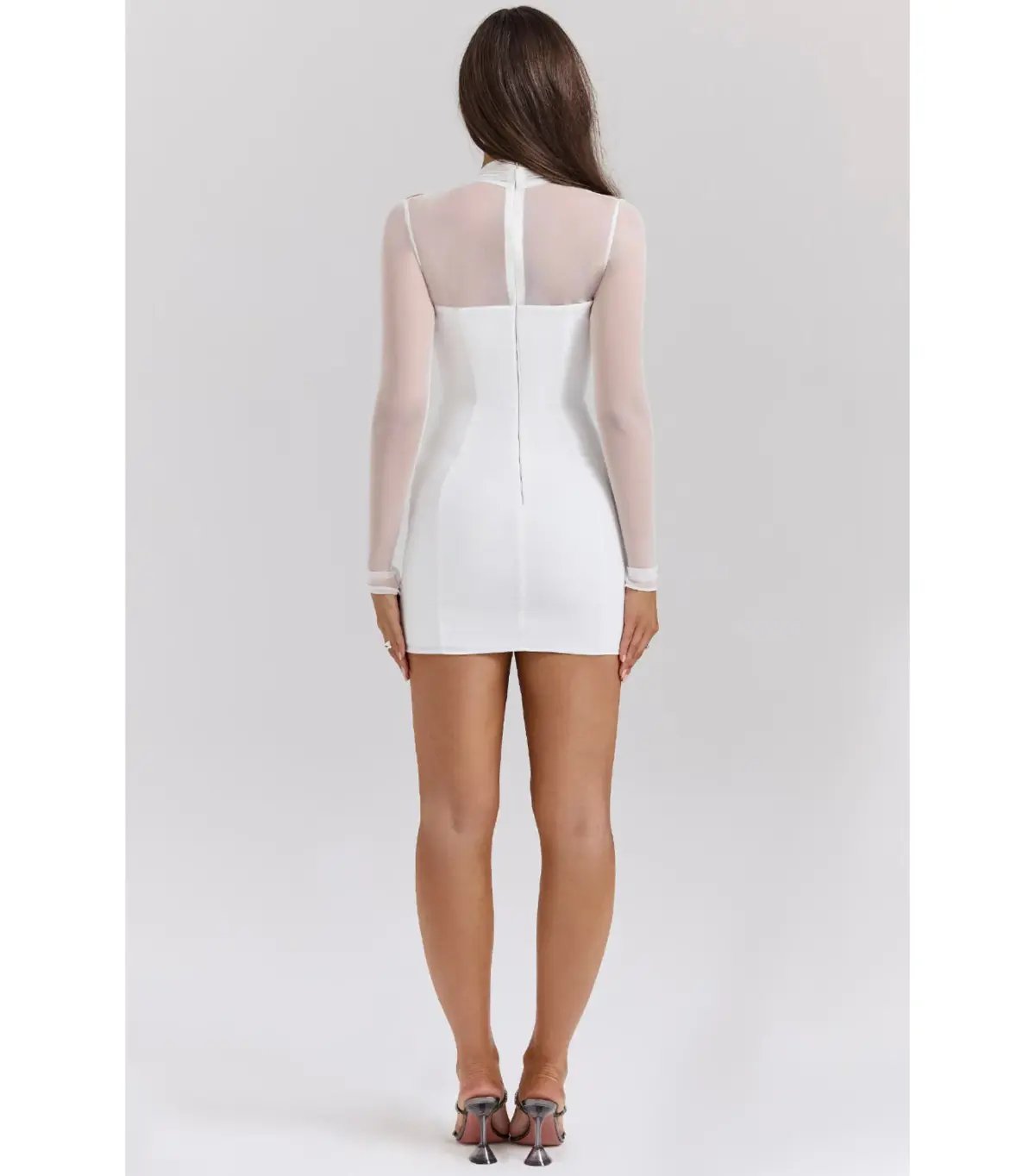 House Of CB Holly Plunge Mini Dress White Size XS / AU 6 photo 4