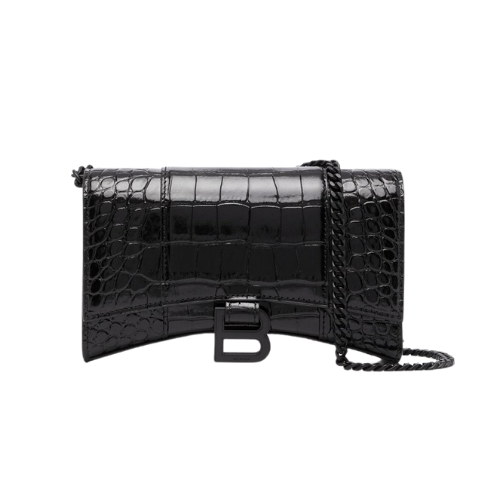 Balenciaga Hourglass Crocodile-effect Handbag photo 2