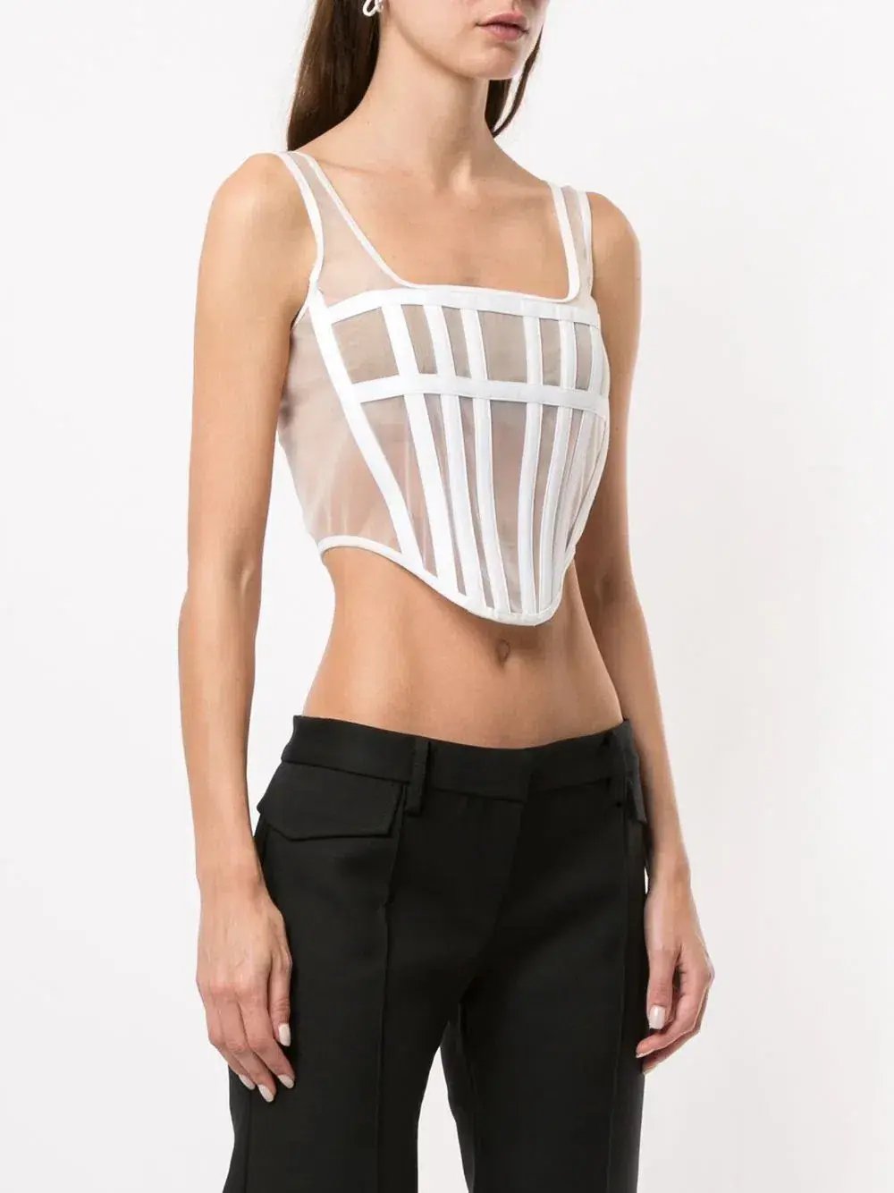Dion Lee Spacer Knit Corset White Size 8 photo 2