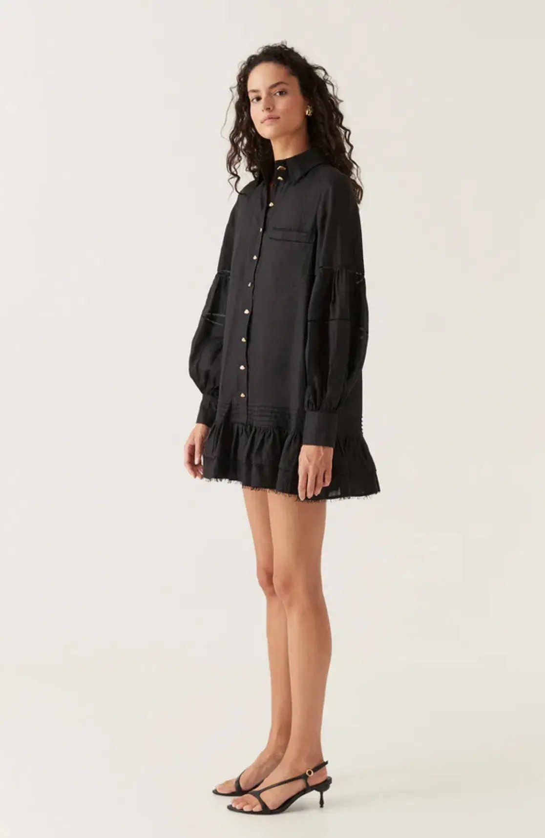 Lotus Shirt Mini Dress Size 6 photo 2