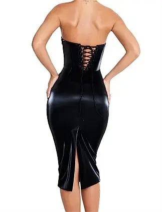 Mistress Rocks Lace Up Back Midi Dress Size 10/S photo 4