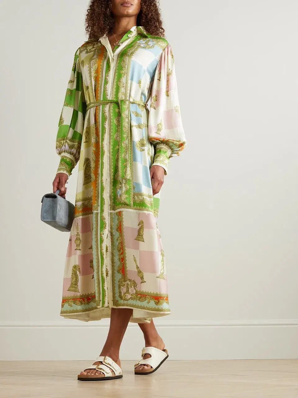 Alemais Checkmate Silk Shirtdress Multi Size AU 8 photo 30