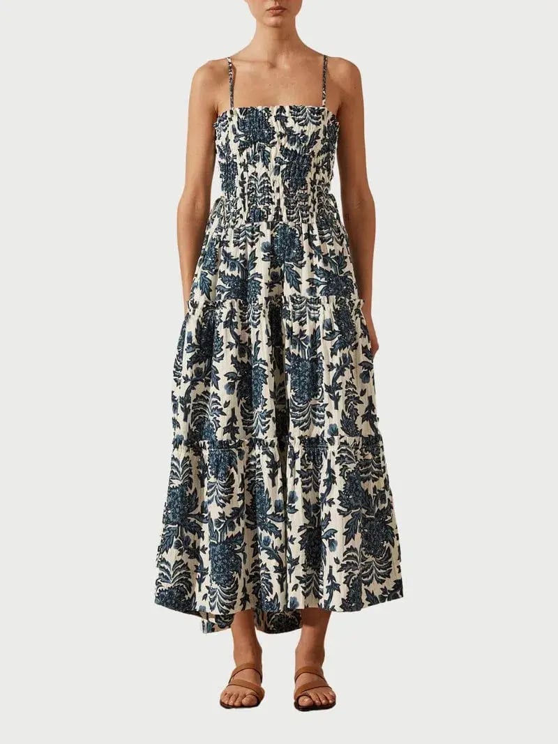 Shona Joy Diana Midi Dress Print Size 6 photo 2