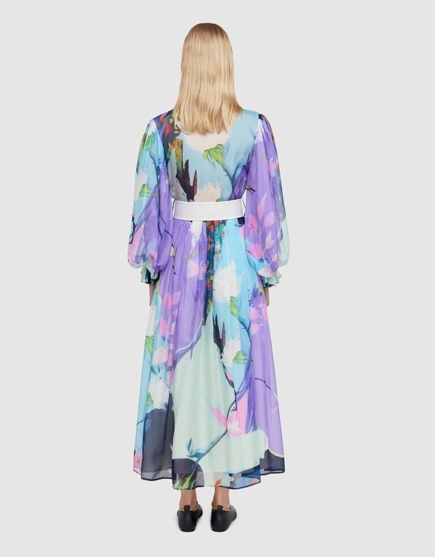 Leo Lin Illusory Silk Midi Dress photo 2