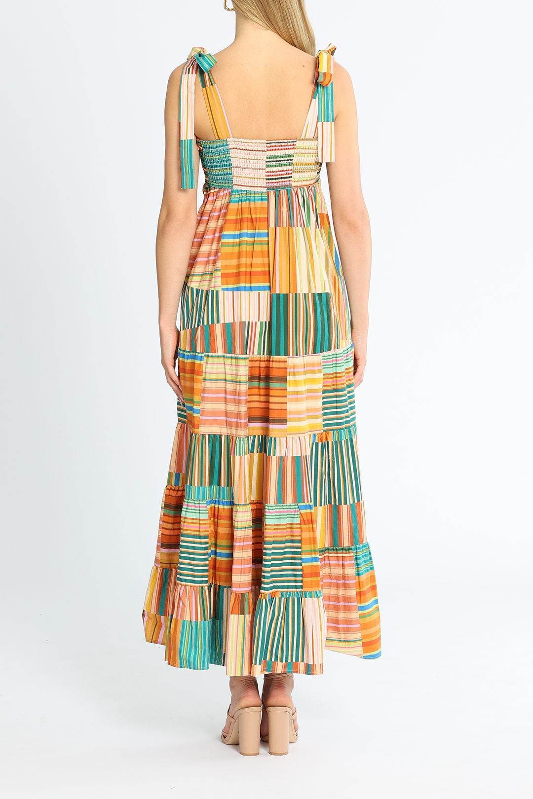 Sloane Tiered Midi - Multi Stripe photo 3