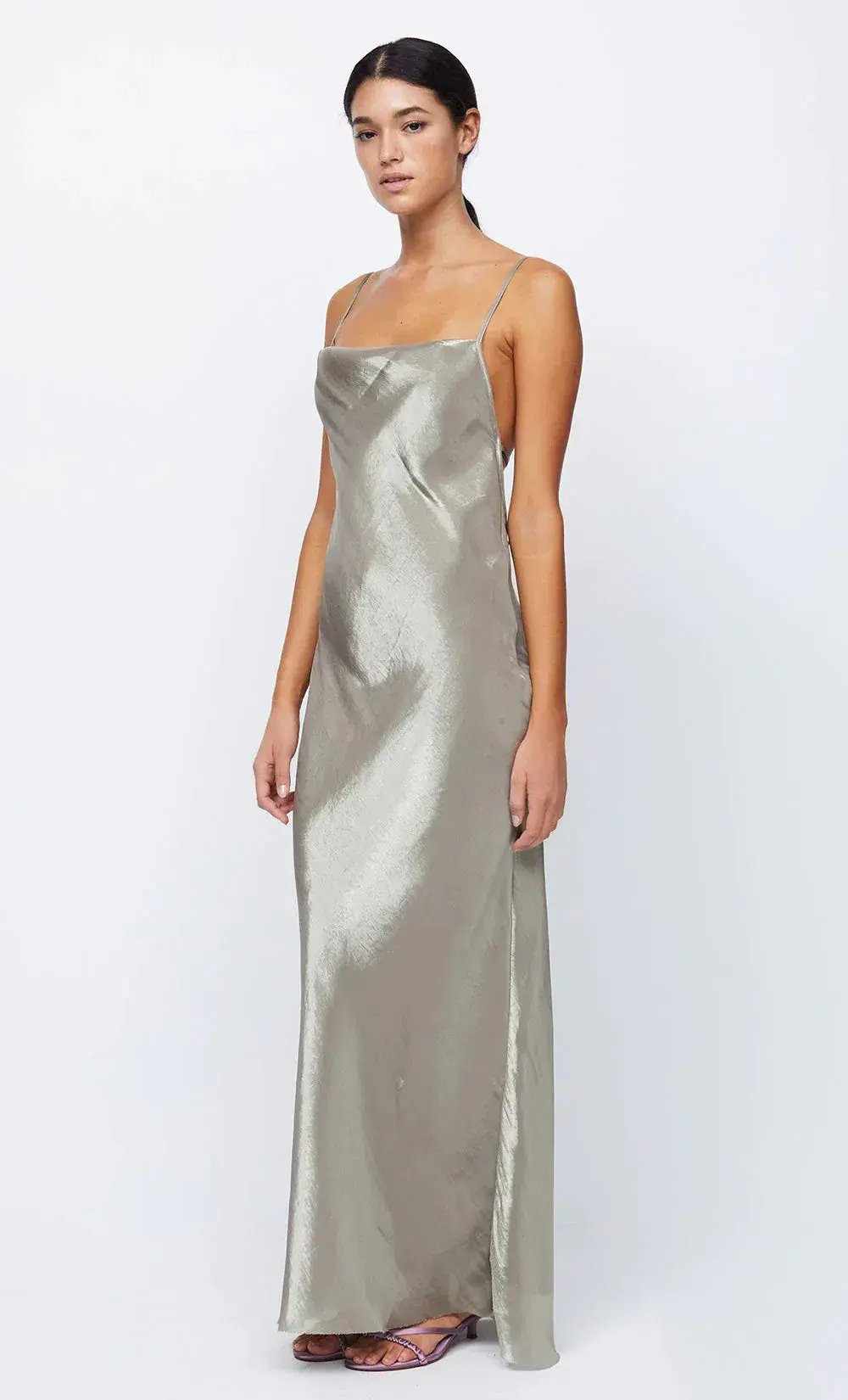 Bec & Bridge Fleur Maxi Dress Silver Size S / AU 8 photo 2