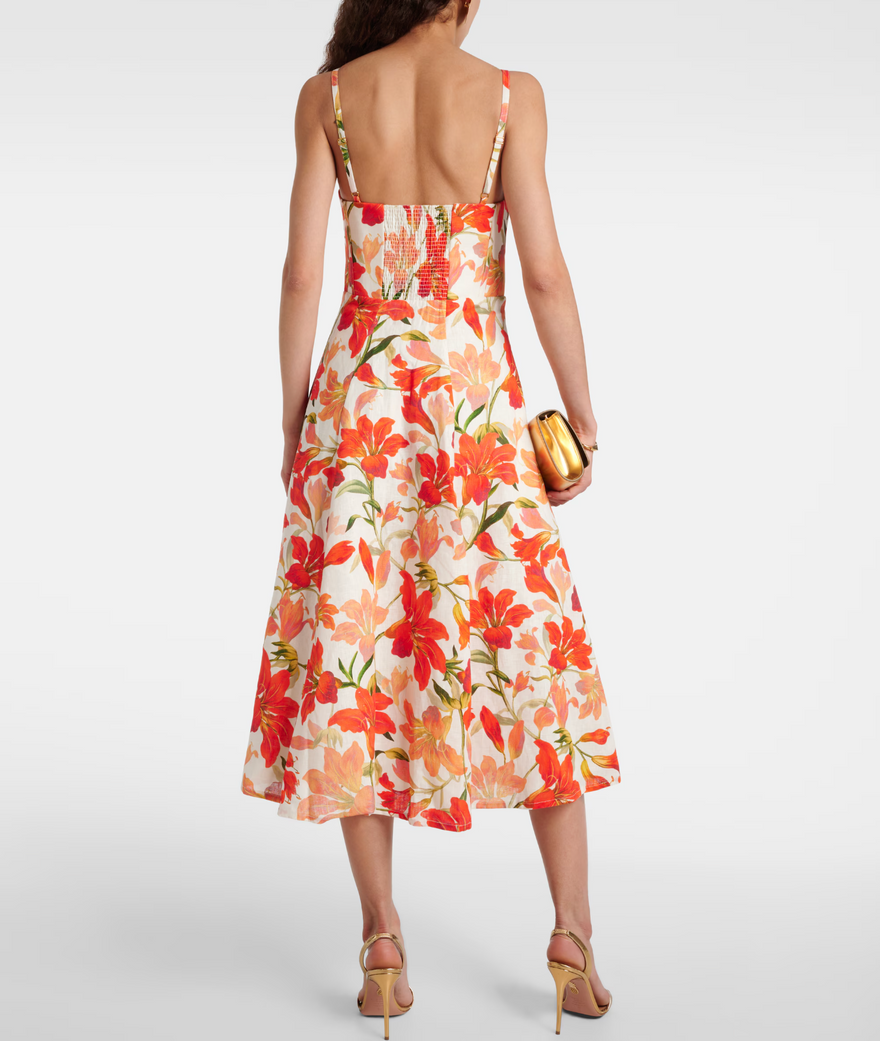 Zimmermann Tranquillity Floral Linen Midi Dress photo 4