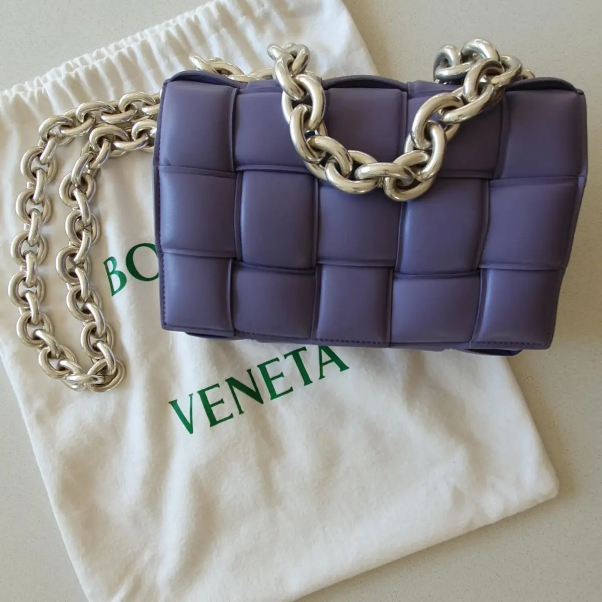 Bottega Veneta Chain Padded Cassette Bag Purple photo 2