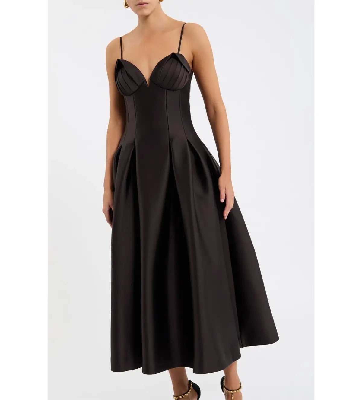 Rebecca Vallance Saskia Midi Dress Chocolate Size AU 12 photo 2