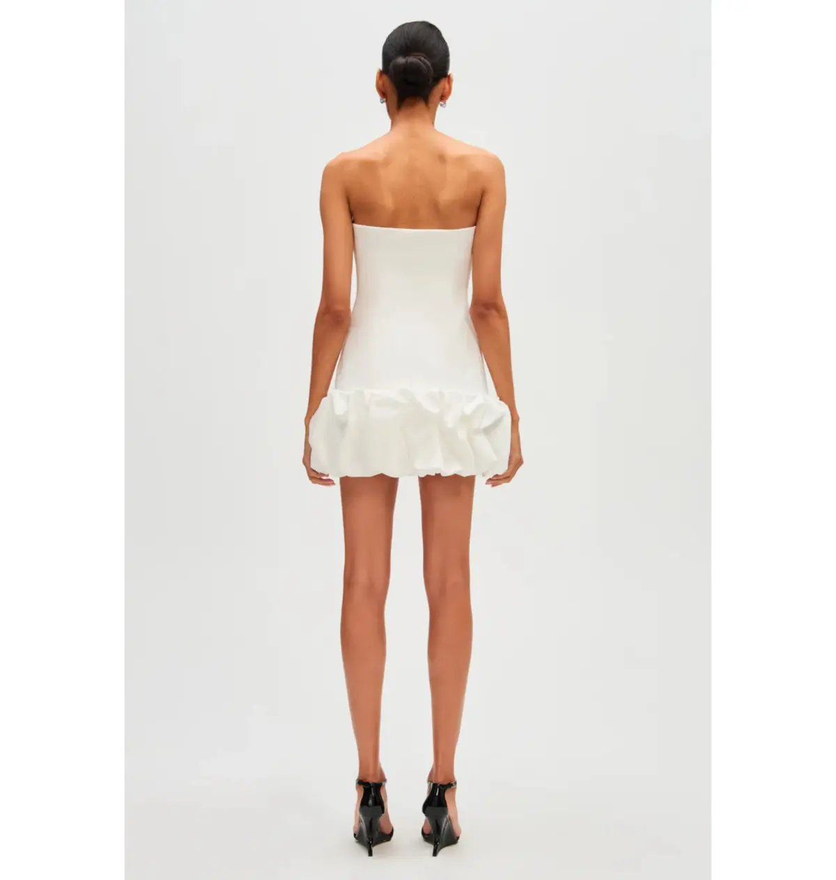 Misha Sapphire Crepe Mini Dress Ivory Size 8/S photo 3