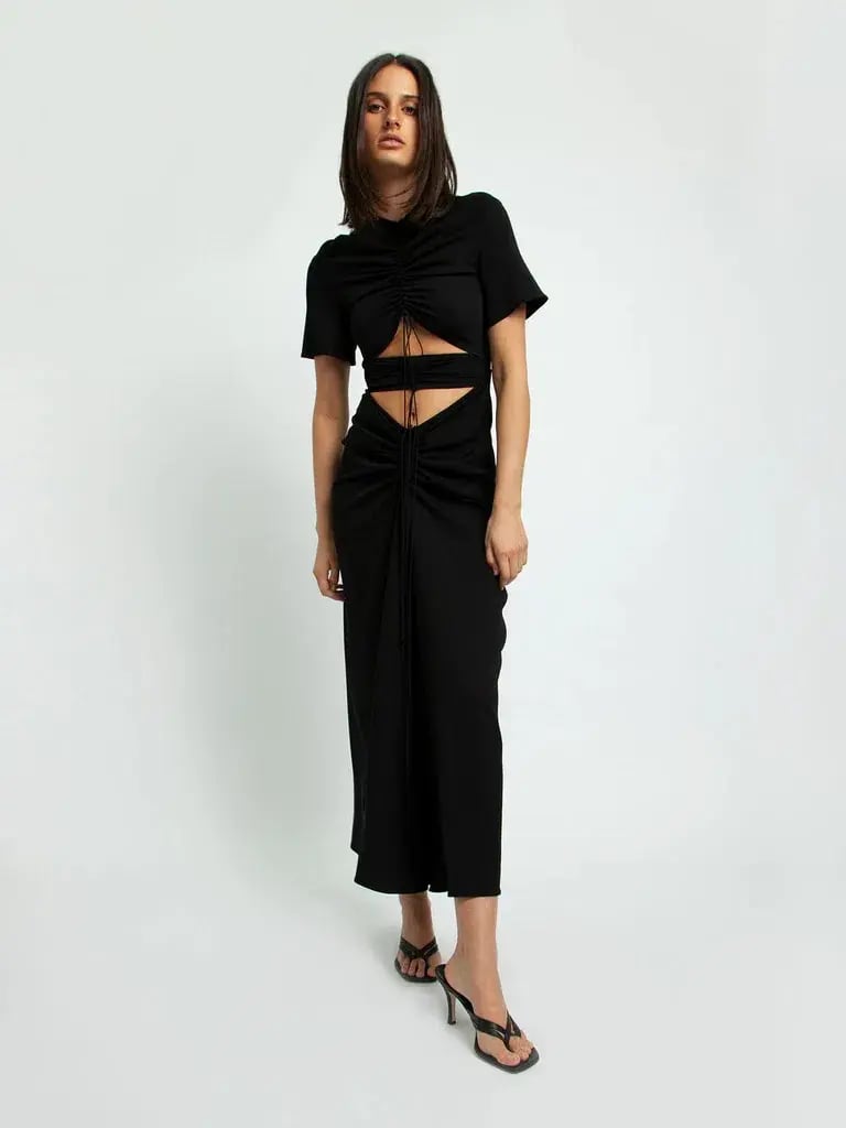 Christopher Esber Ruched Multi Panel Tee Dress Size 6 photo 3