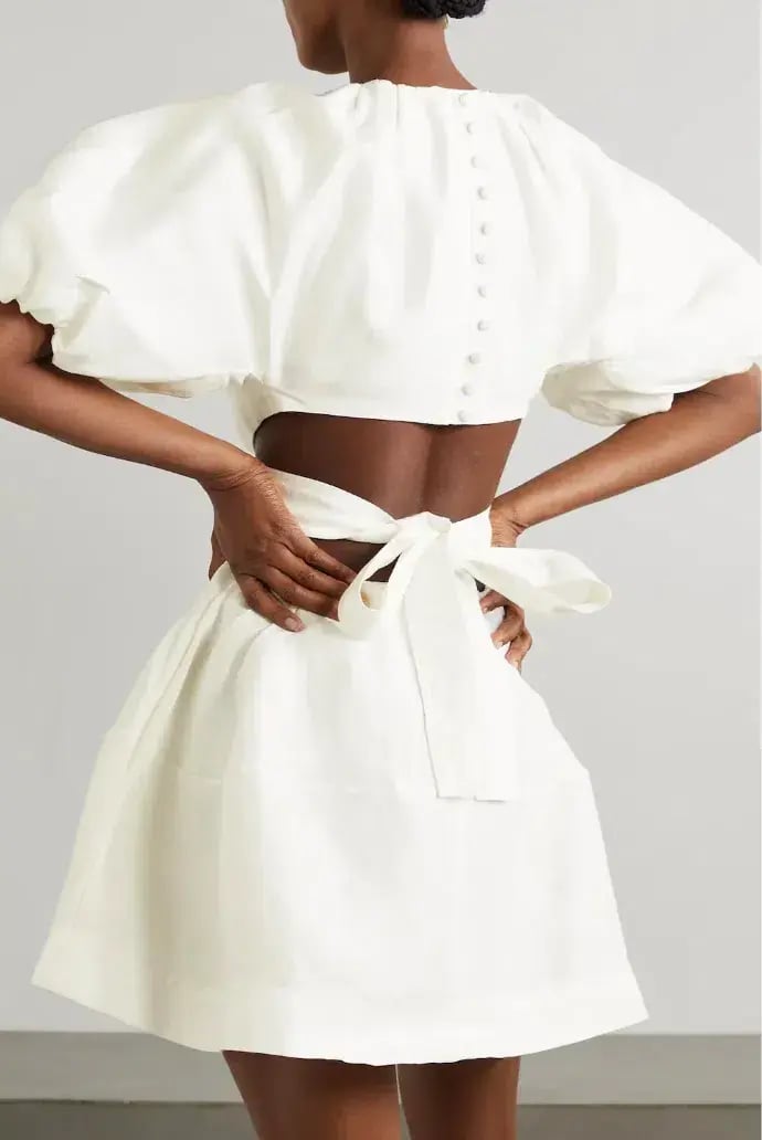 Aje Mimosa Cut Out Mini Dress in White size AU 14 photo 5