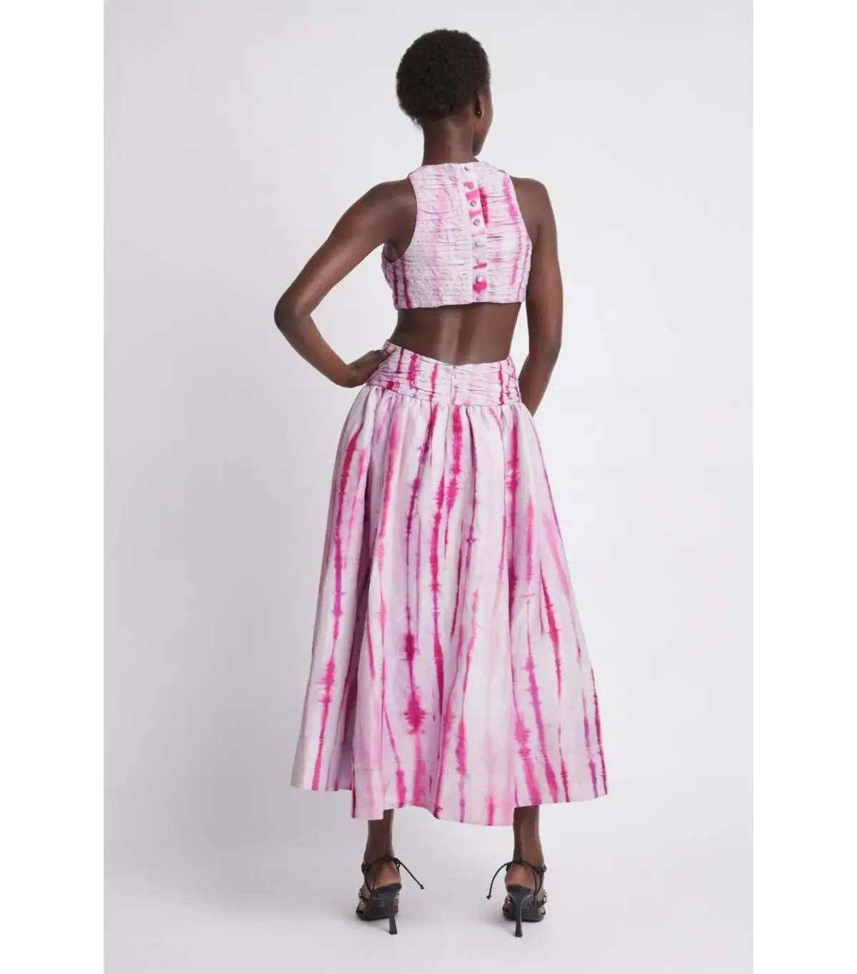 Aje Introspect Ripple Cut Out Midi Dress in Ripple Tie Dye Size AU 6 photo 5