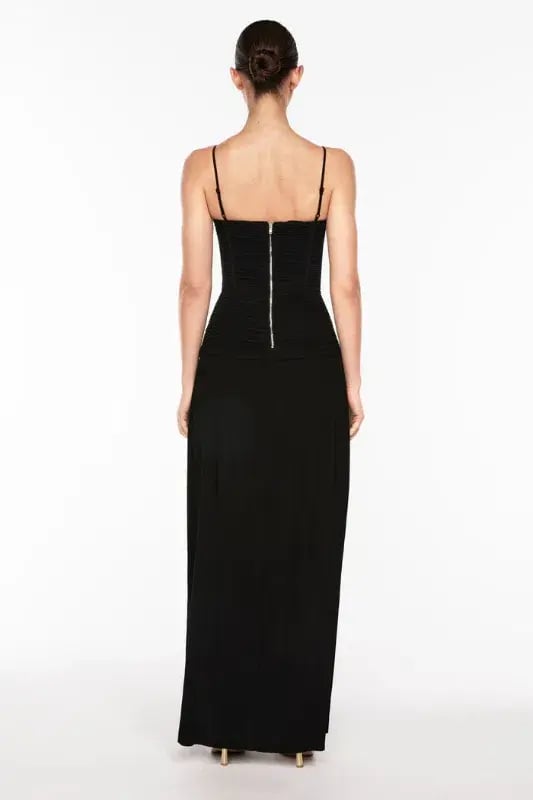 Manning Cartell Double Time Pleat Maxi Dress in Black Size AU 8 photo 4
