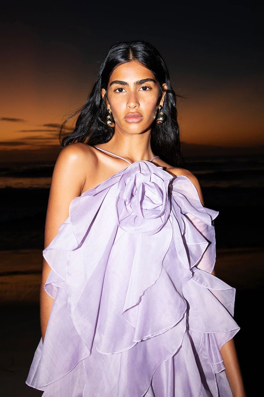Aje Pandorea Layered Maxi Dress, Purple photo 2