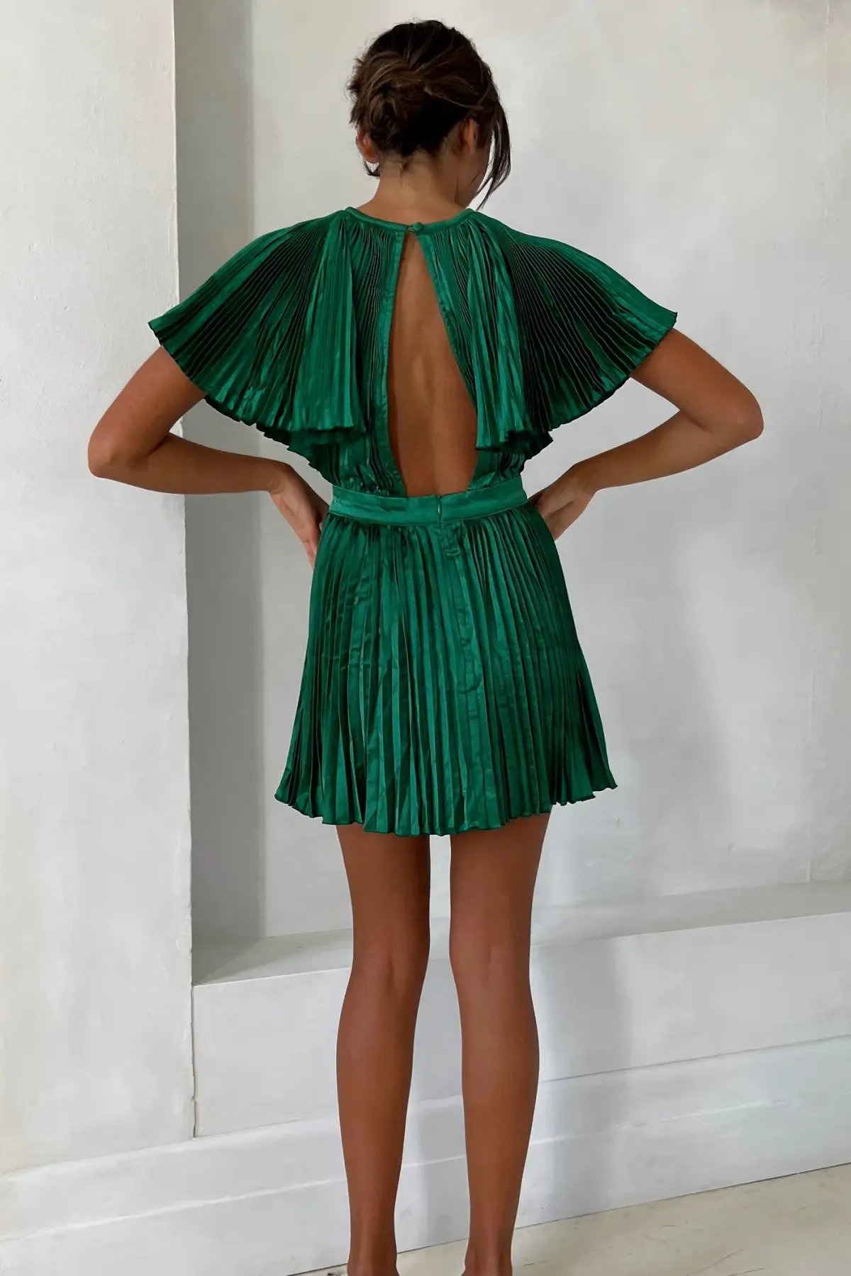 L'idee Theatre Mini Dress in Green Size 8 photo 3
