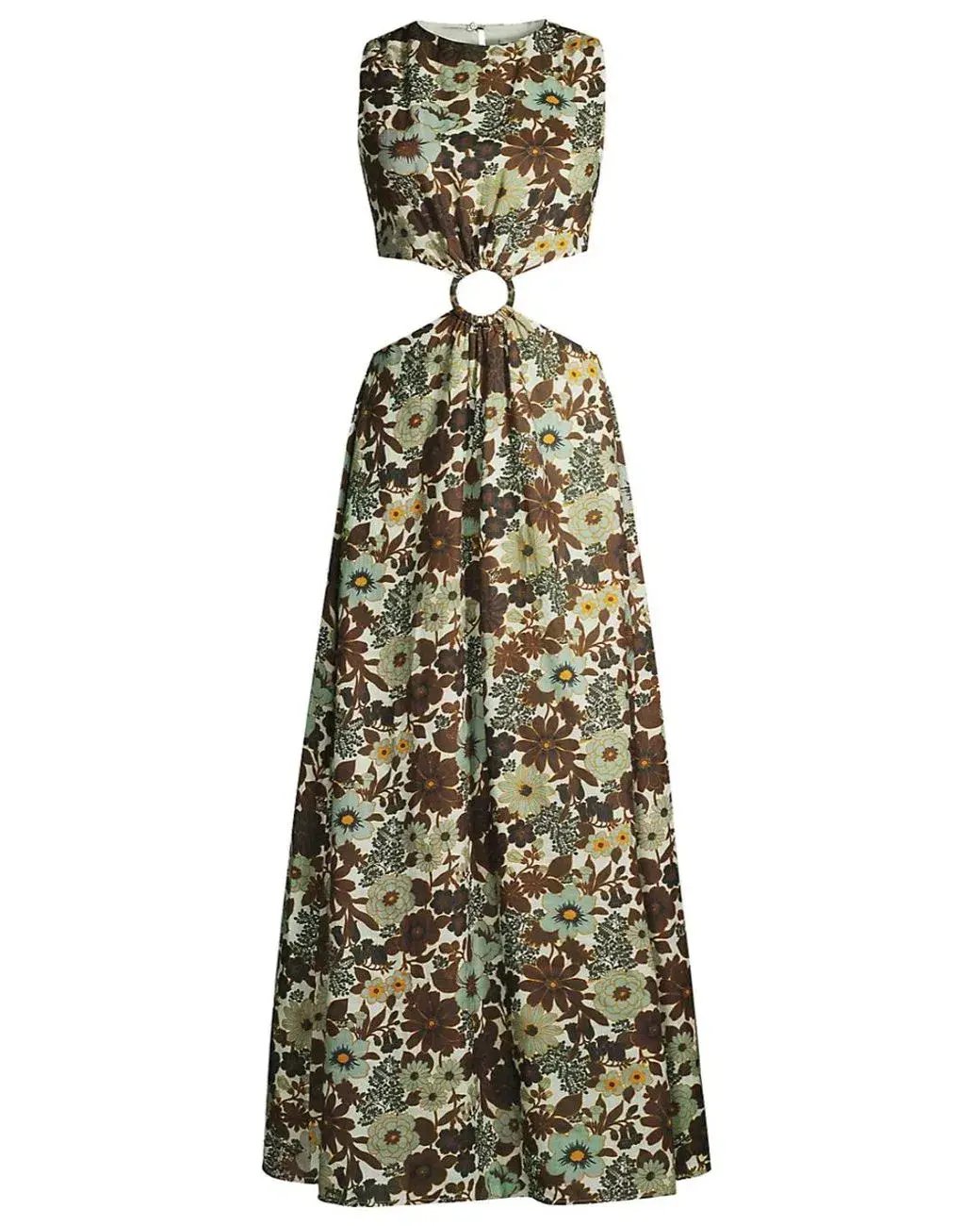 Sir The Label Constantine Cut-Out Midi Dress in Print - Size 8 photo 4