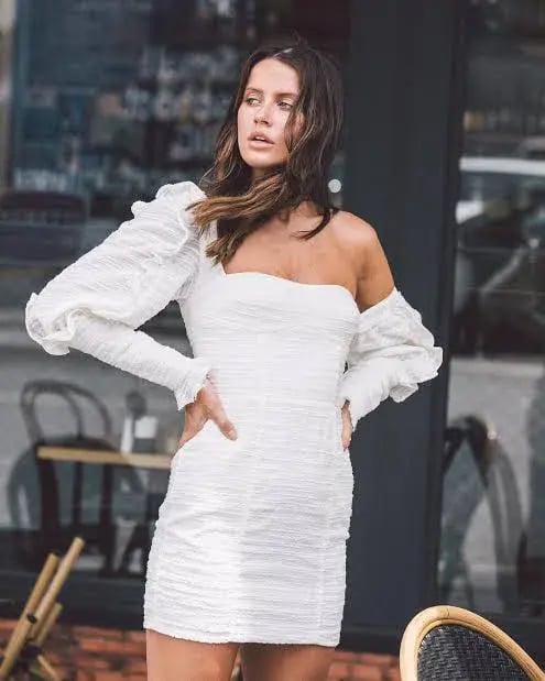 Asilio Asymmetric Mini Dress White size 6 photo 4