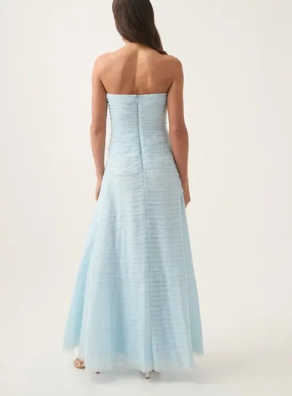 Aje Soundscape Maxi Dress in Blue Size 8 photo 3