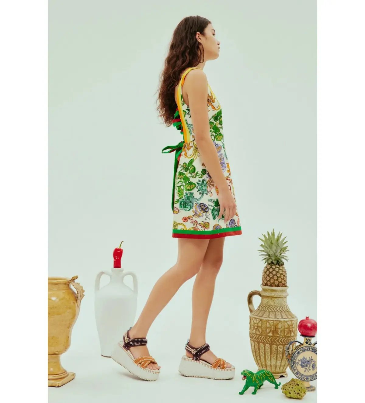 Alemais Fiesta Mini Dress Multi Print Size AU 16 photo 2