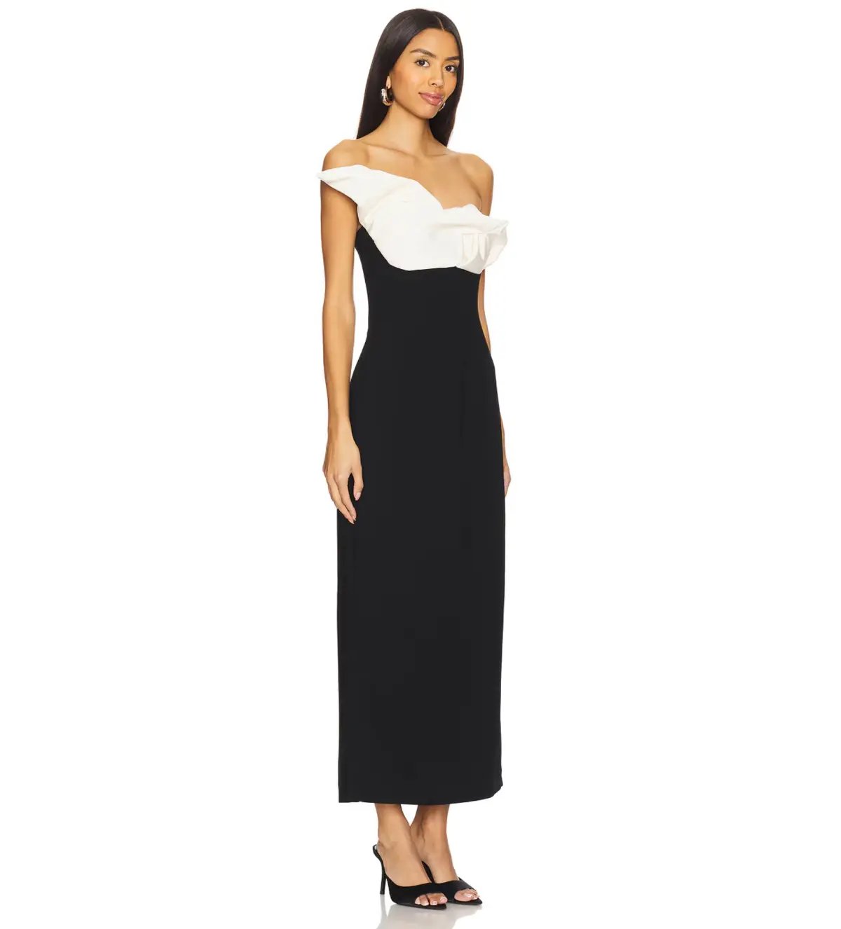 Rachel Gilbert Cassidy Dress in Black and Coconut Size 12 photo 2