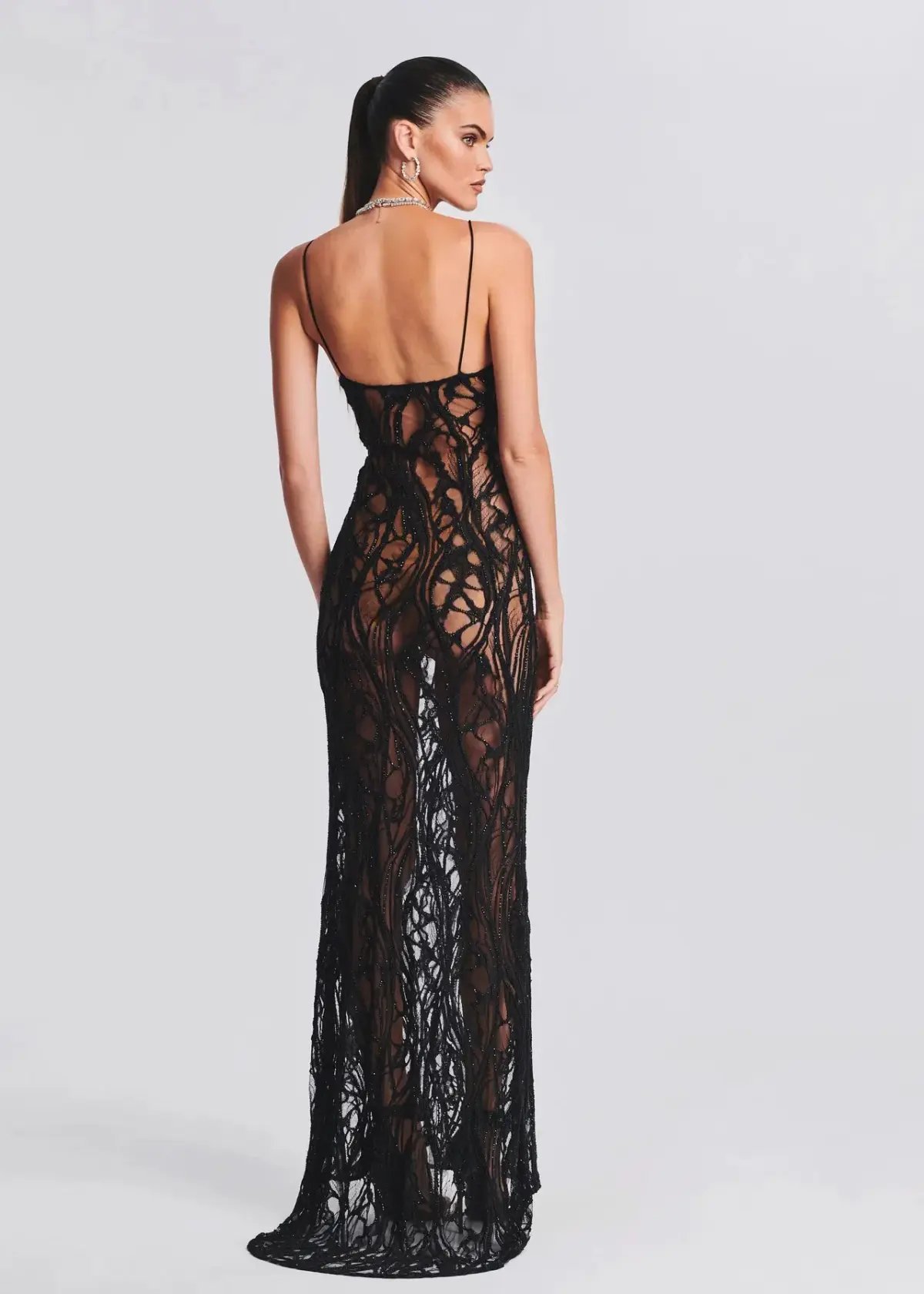 Retrofête Winnie Dress Beaded Maxi Black Size AU 6 photo 3