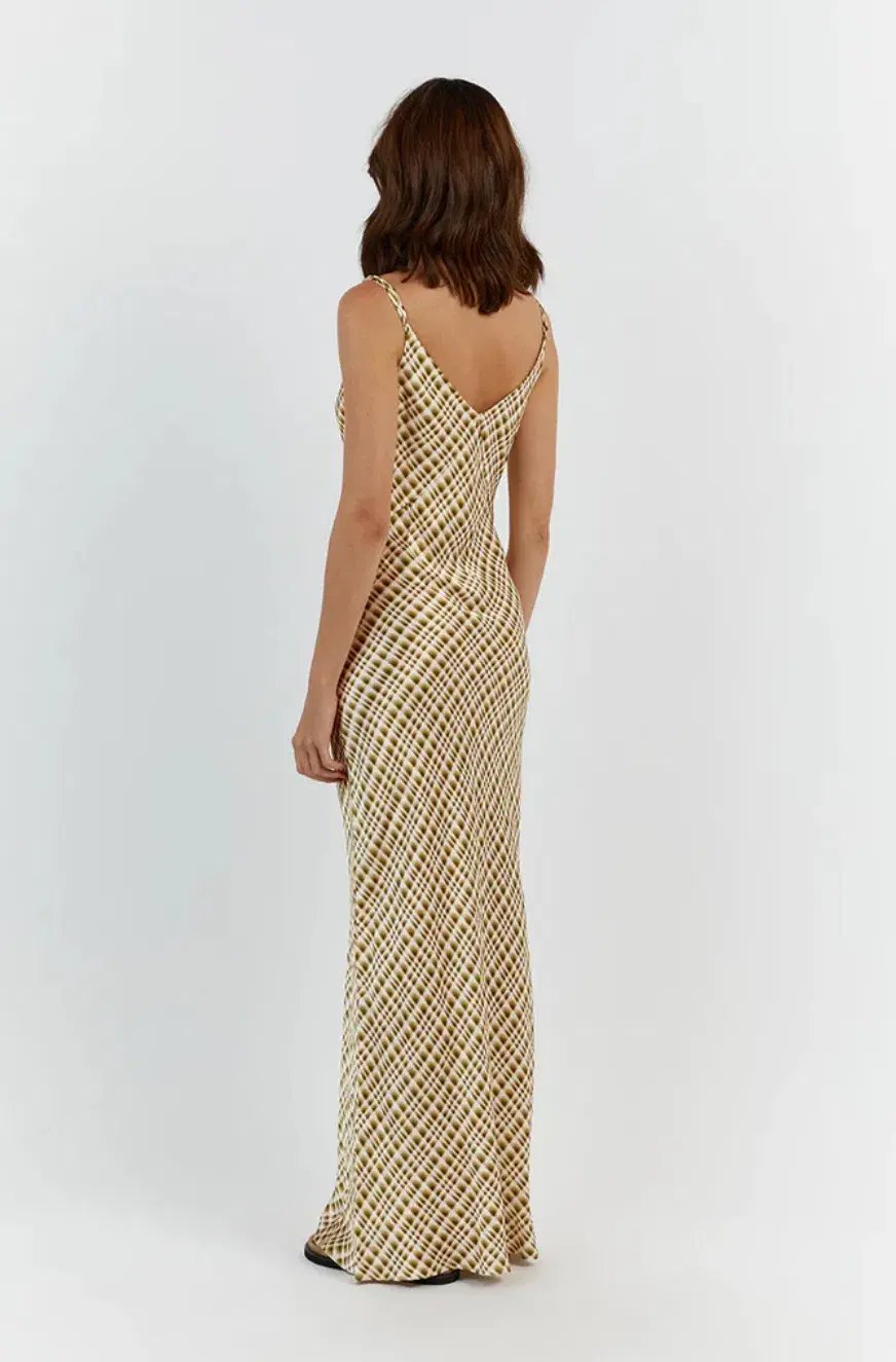 Dissh Dilan Satin Slip Dress Print Size 6 photo 3