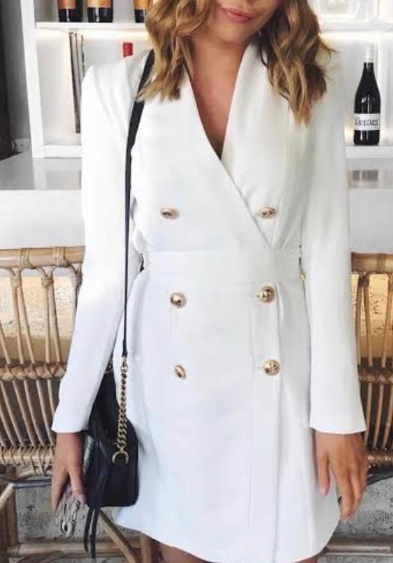 Kookai Edwina Blazer Dress White Size 36 photo 4