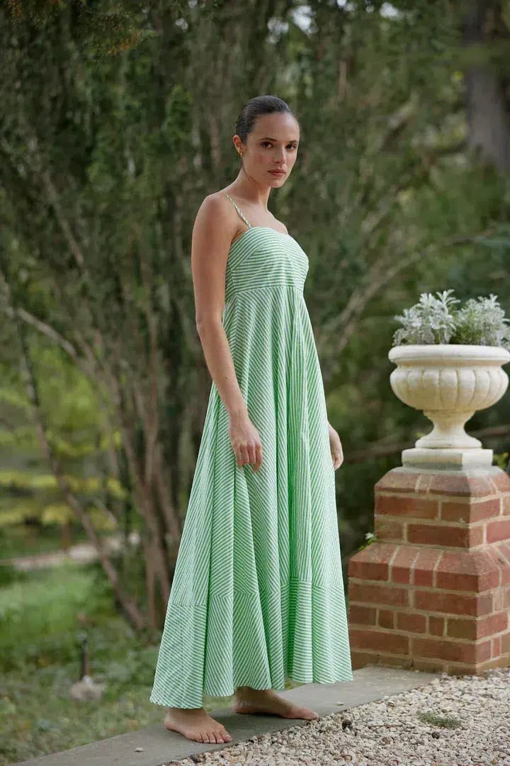 Aston Studio Rue Dress Lime Stripe Size AU 10 photo 4