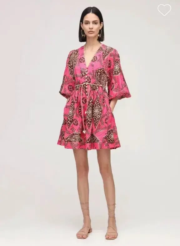 Zimmermann Lulu Plunge Printed Mini Dress photo 3
