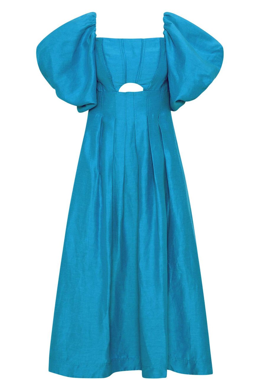 Aje Eugenie Off Shoulder Midi Dress Blue photo 2