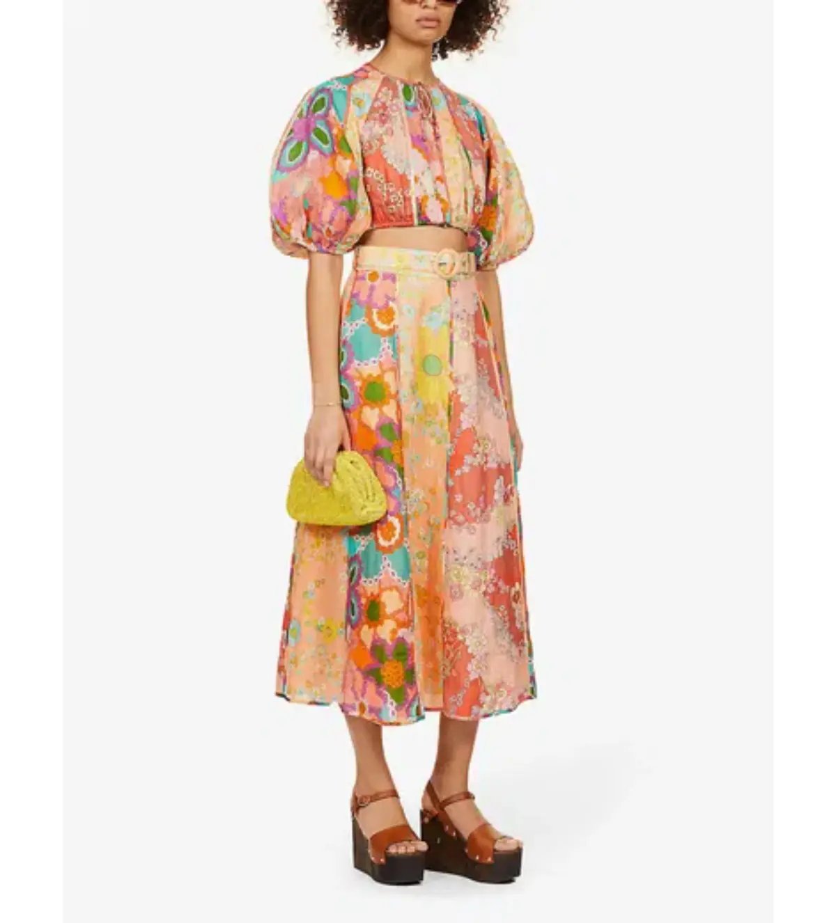 Zimmermann Lola Floral Skirt Top Set in Print Size 1 / AU10 photo 2