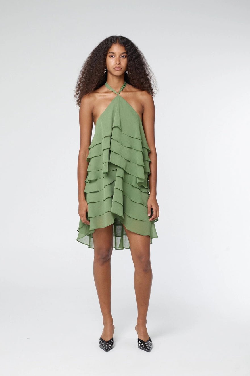 Third Form Gaia Tiered Mini Dress - Juniper photo 4