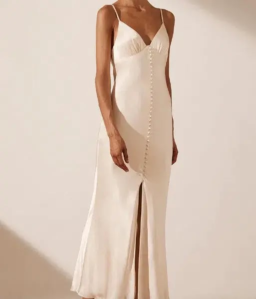 Shona Joy La Lune Bias Slip Dress Cream Size 6 photo 2