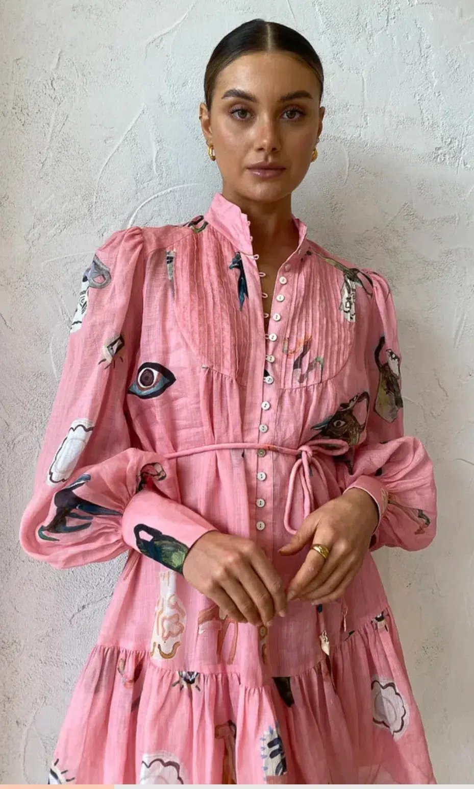 Alemais Cleo Smock Mini Dress Pink Size 14 photo 7