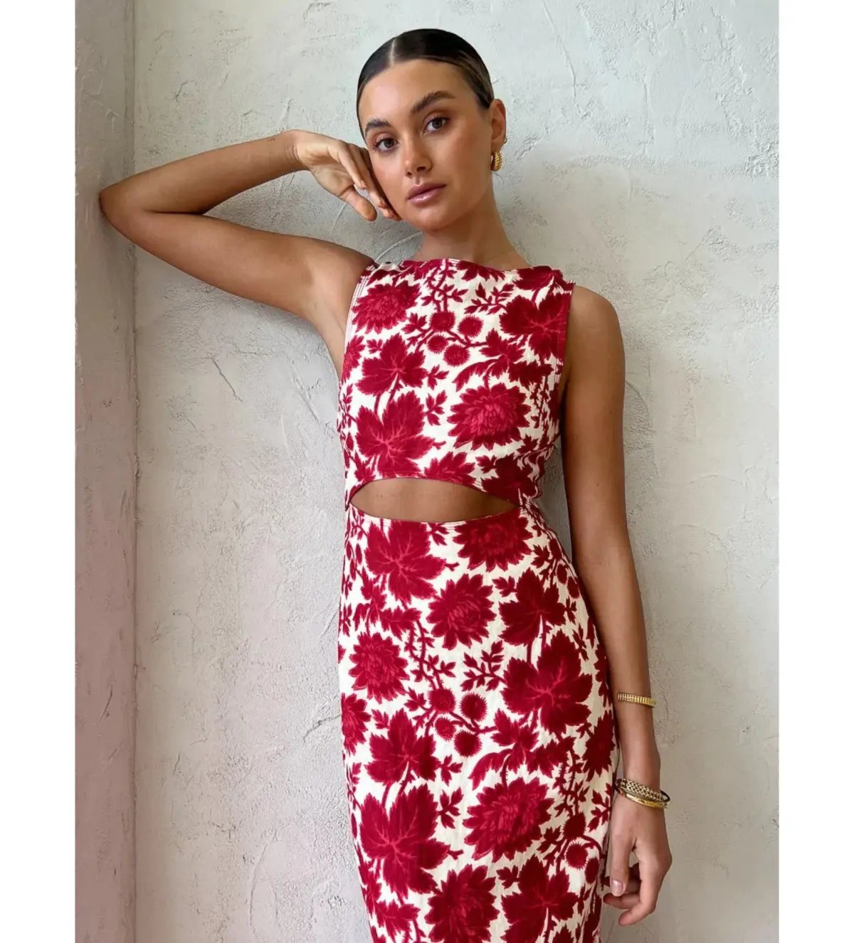 Sir the Label Cinta Cut Out Midi Dress Valentina Floral Size 0 AU 6 photo 7