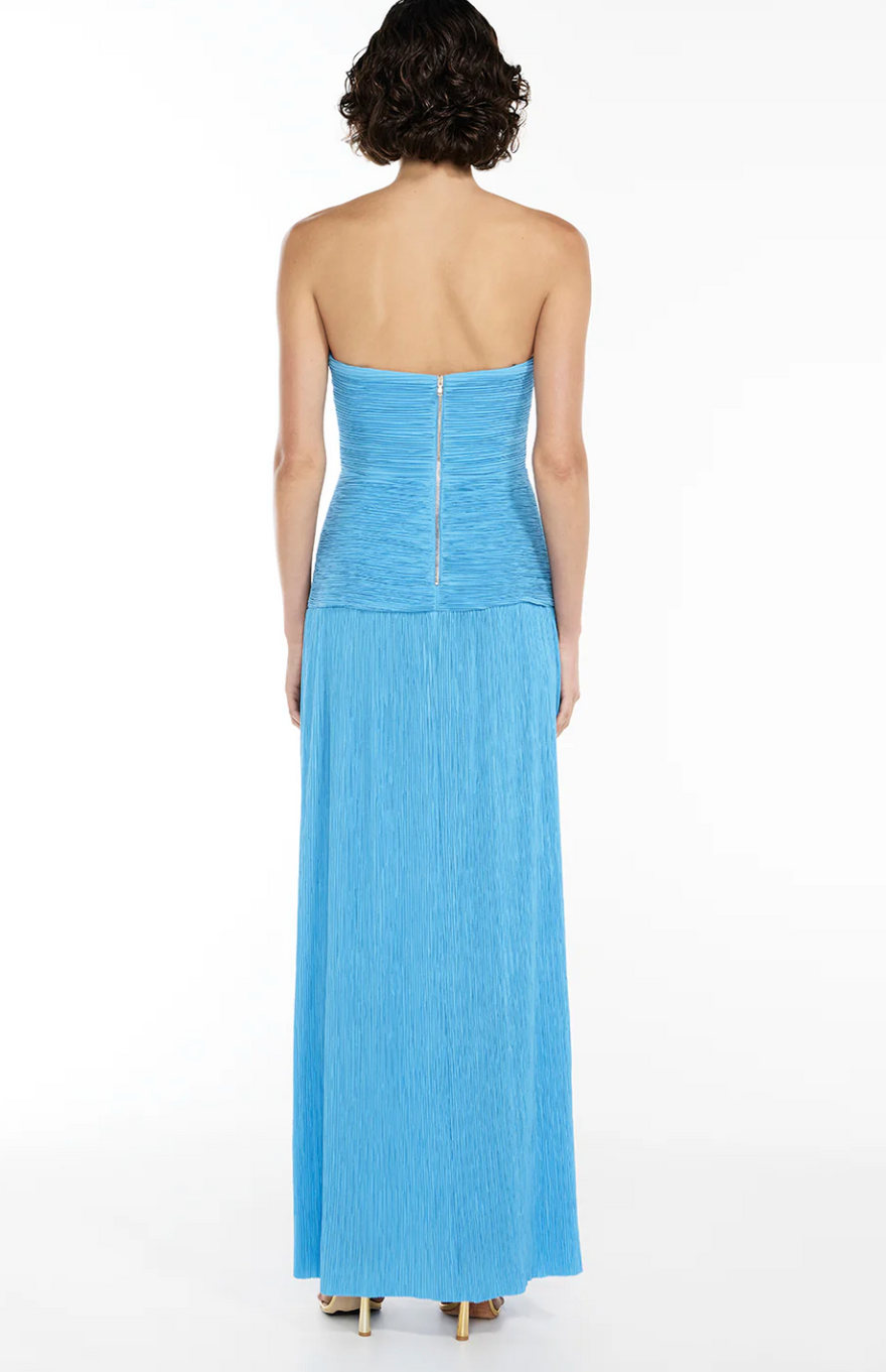 Manning Cartell Double Time Pleat Strapless Dress Blue photo 3