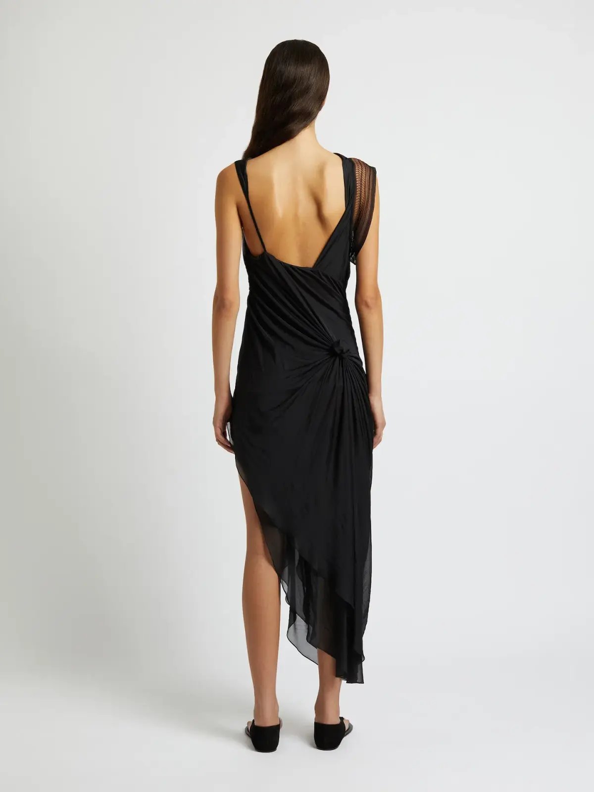 Christopher Esber Galathea Asymmetrical Maxi Dress Black Size XS / AU 6 photo 2