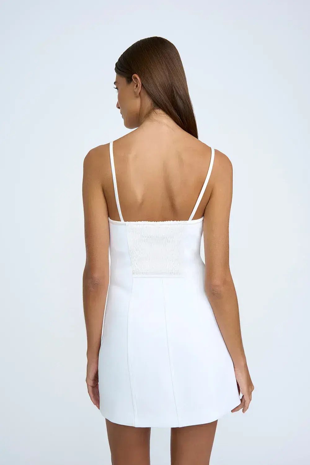 By Johnny Bettina Bow Shift Mini Dress Ivory Size 8 photo 3