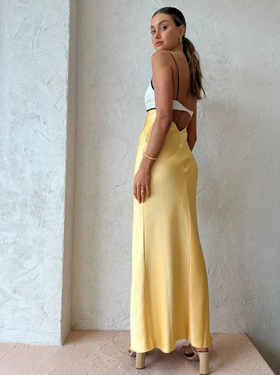 Bec & Bridge Nadia Bustier Maxi Dress Yellow Size 8 / S photo 3