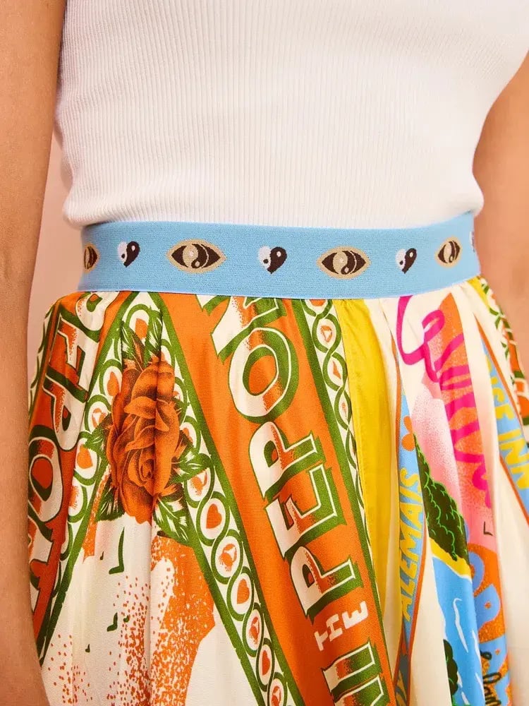 Alemais Samaki Scarf Top & Paradiso Silk Scarf Skirt Set Multi Size 10 AU photo 12