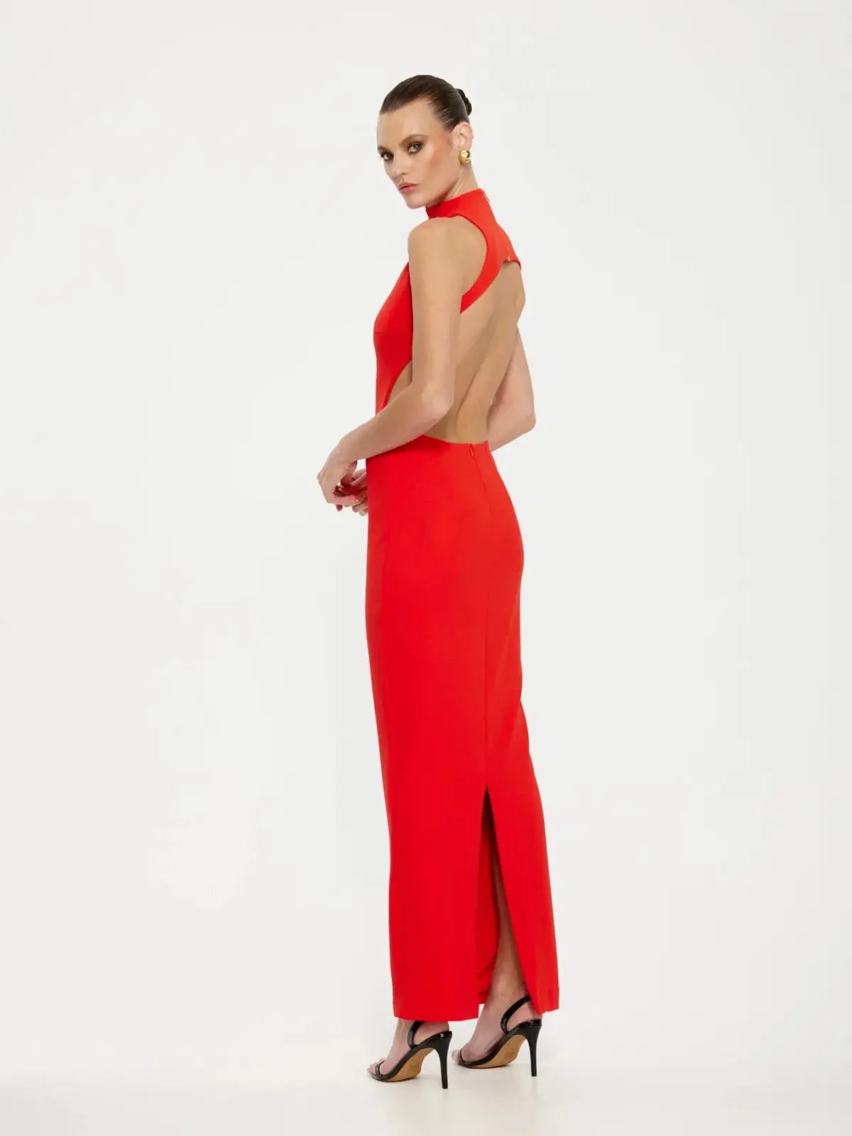 Effie Kats Ambre Gown In Cherry Red Size 6 / XS photo 3